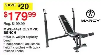 Dunham's Sports Marcy mwb-4491 olympic bench offer