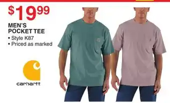 Dunham's Sports Carhartt men's pocket tee offer