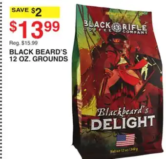 Dunham's Sports Black beard's 12 oz. grounds offer