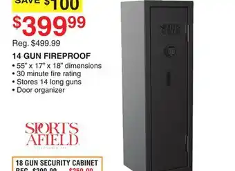 Dunham's Sports Sports afield 14 gun fireproof offer