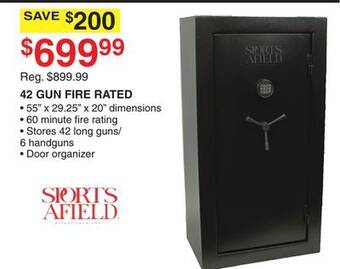 Dunham's Sports Sports afield 42 gun fire rated offer