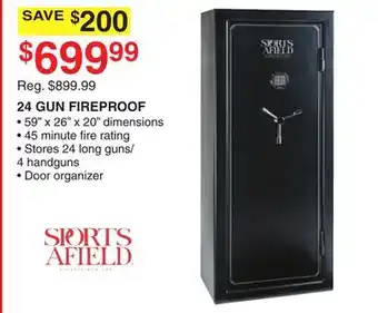 Dunham's Sports Sports afield 24 gun fireproof offer