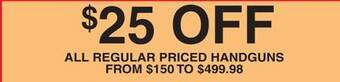 Dunham's Sports All regular priced handguns offer