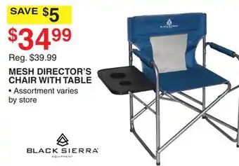 Dunham's Sports Black sierra mesh director's chair with table offer