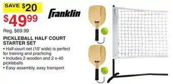 Dunham's Sports Franklin pickleball half court starter set offer