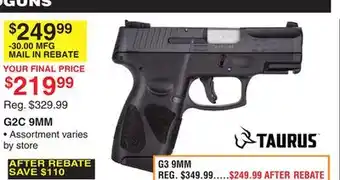 Dunham's Sports Taurus g2c 9mm offer