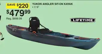 Dunham's Sports Lifetime yukon angler sit-on kayak offer