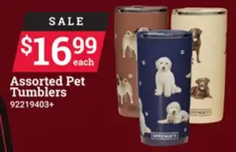Ace Hardware Assorted pet tumblers offer