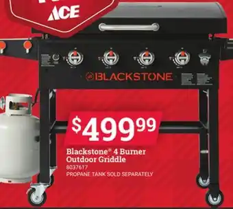 Ace Hardware Blackstone 4 burner outdoor griddle offer