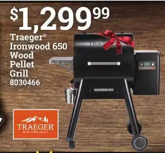 Ace Hardware Traeger ironwood 650 wood pellet grill offer