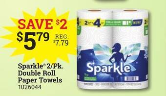 Ace Hardware Sparkle 2/pk. double roll paper towels offer