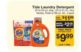 Fairway Store Market Tide Laundry Detergent offer