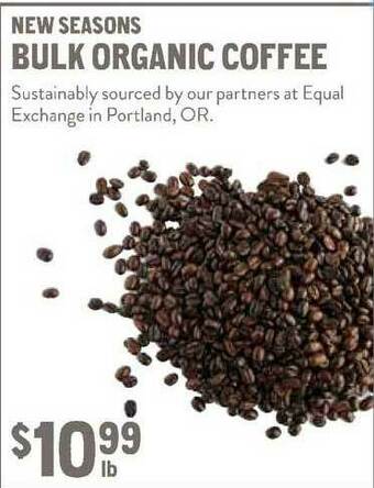 New Seasons Market New Seasons Bulk Organic Coffee offer