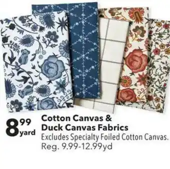 JOANN Cotton Canvas & Duck Canvas Fabrics offer