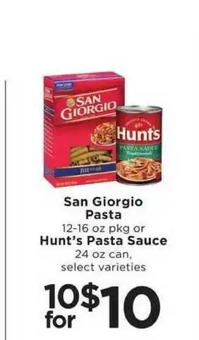 San Giorgio Pasta Or Hunt's Pasta Sauce