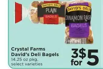 Crystal Farms David's Deli Bagels