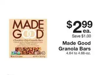 Fairway Store Market Made Good Granola Bars offer