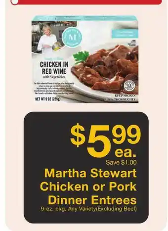 Fairway Store Market Martha Stewart Chicken Or Prok Dinner Entrees offer