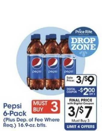Price Rite Pepsi 6-pack offer