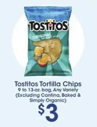 Price Rite Tostitos Tortilla Chips offer