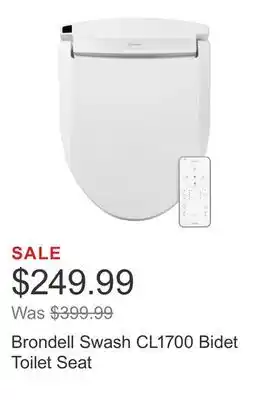 Costco Brondell swash cl1700 bidet toilet seat offer