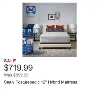 Costco Sealy posturepedic 12 hybrid mattress offer