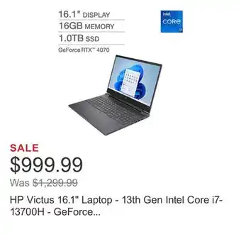 Costco Hp victus 16.1 laptop - 13th gen intel core i7-13700h - geforce rtx 4070 - 1080p 144hz offer