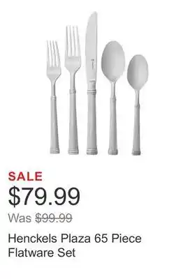 Costco Henckels plaza 65 piece flatware set offer