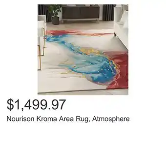 Costco Nourison kroma area rug, atmosphere offer