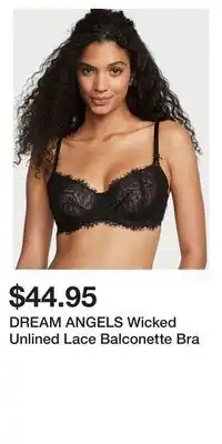 Victoria's Secret Dream angels wicked unlined lace balconette bra offer