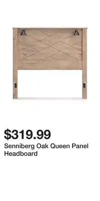 Big Lots Senniberg oak queen panel headboard offer