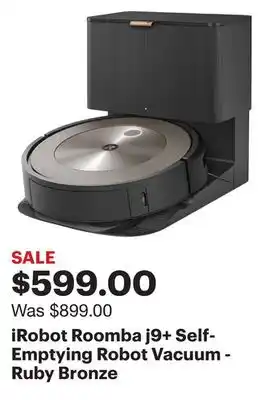 Best Buy Irobot roomba j9+ self-emptying robot vacuum - ruby bronze offer
