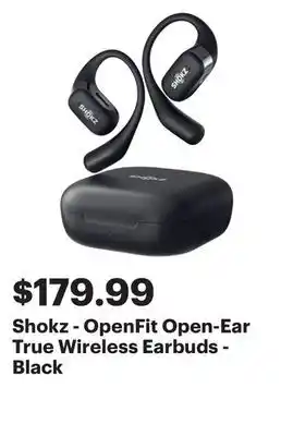 Best Buy Shokz - openfit open-ear true wireless earbuds - black offer