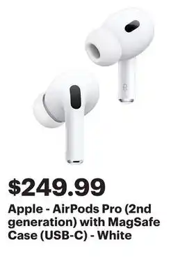 Best Buy Apple - airpods pro (2nd generation) with magsafe case (usb‑c) - white offer