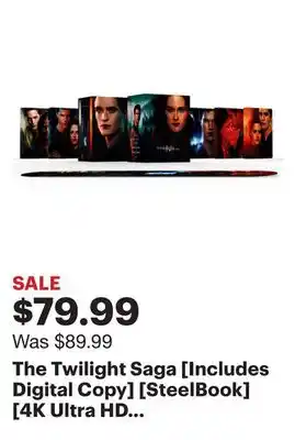 Best Buy The twilight saga [includes digital copy] [steelbook] [4k ultra hd blu-ray/blu-ray] [only @ best buy] offer