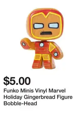 Five Below Funko minis vinyl marvel holiday gingerbread figure bobble-head offer