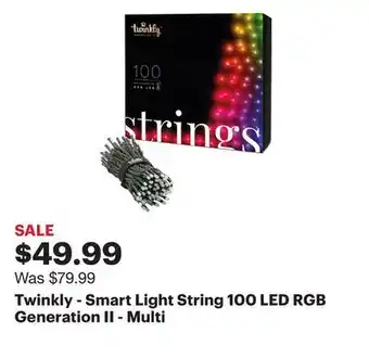 Best Buy Twinkly - smart light string 100 led rgb generation ii - multi offer