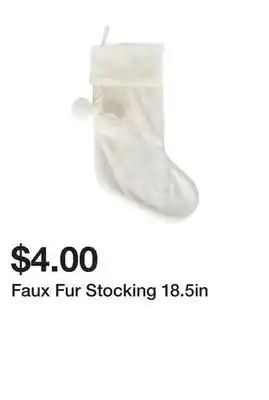 Five Below Faux fur stocking 18.5in offer