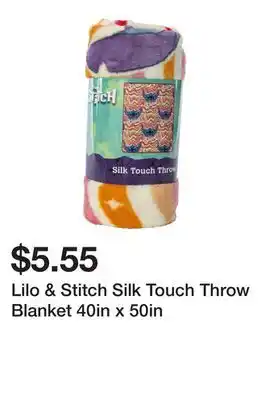 Five Below Lilo & stitch silk touch throw blanket 40in x 50in offer
