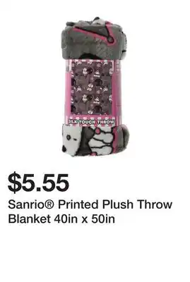 Five Below Sanrio printed plush throw blanket 40in x 50in offer