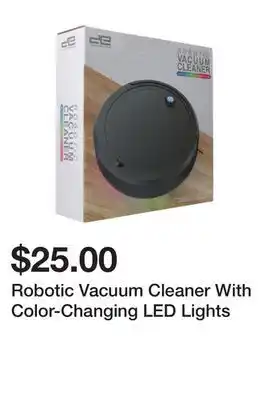 Five Below Robotic vacuum cleaner with color-changing led lights offer