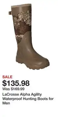 Cabela's Lacrosse alpha agility waterproof hunting boots for men offer