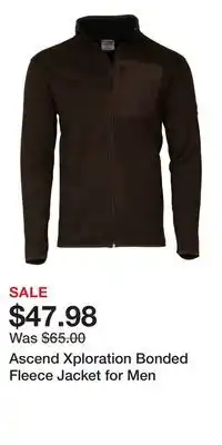 Ascend xploration bonded fleece jacket for men