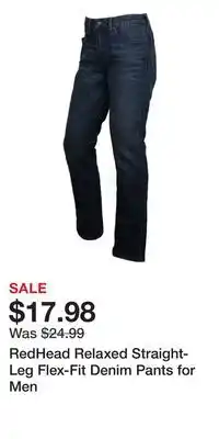 Cabela's Redhead relaxed straight-leg flex-fit denim pants for men offer