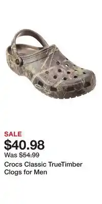 Cabela's Crocs classic truetimber clogs for men offer