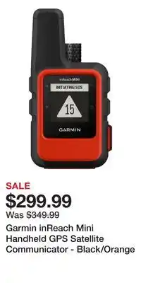 Cabela's Garmin inreach mini handheld gps satellite communicator - black/orange offer