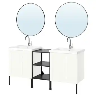 Ikea Enhet bathroom, anthracite/white frame, 24 offer