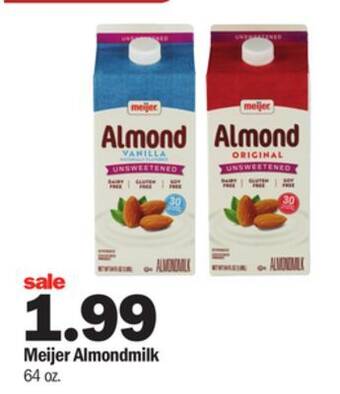 Meijer Meijer almondmilk offer