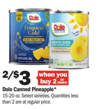 Meijer Dole canned pineapple offer