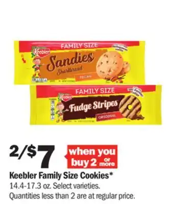 Meijer Keebler family size cookies offer